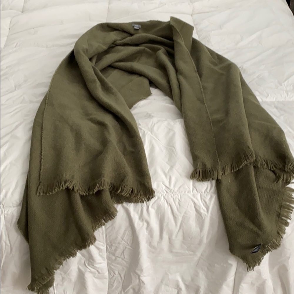 aerie Olive Wrap Scarf with Fringe